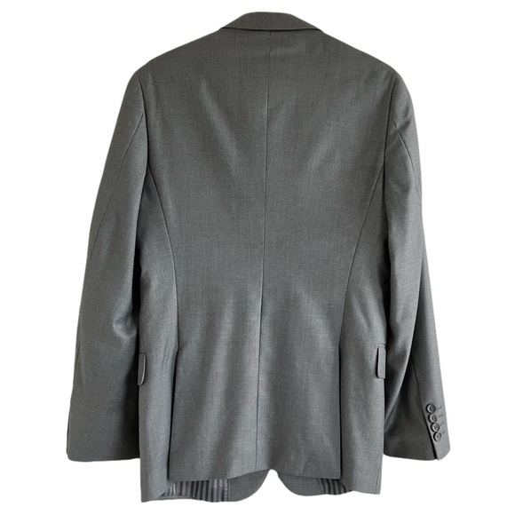 Mens Giorgio Fiorelli Solid Gray Suit Jacket - Picture 6 of 8